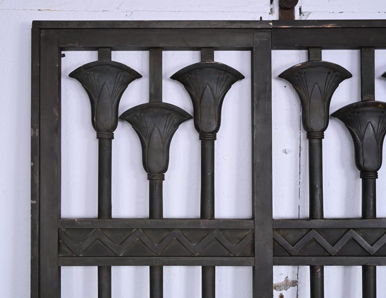 Sliding Gate with Egyptian-Inspired Design, circa 1880-2