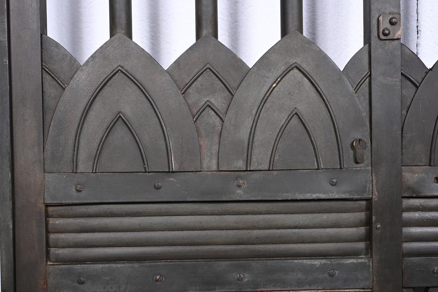 Sliding Gate with Egyptian-Inspired Design, circa 1880-8