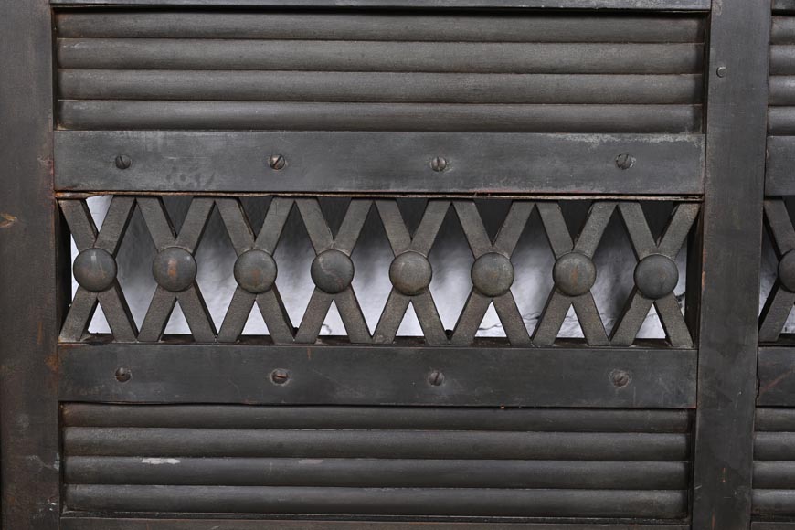 Sliding Gate with Egyptian-Inspired Design, circa 1880-9