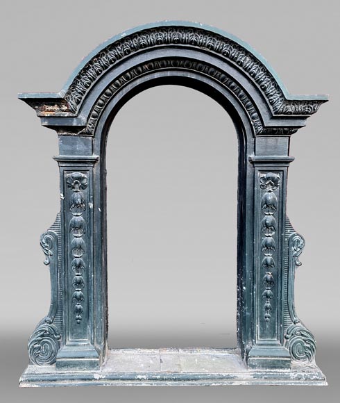 Cast Iron Window Frame, Napoleon III Style, 19th Century-0