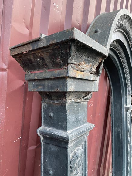 Cast Iron Window Frame, Napoleon III Style, 19th Century-3