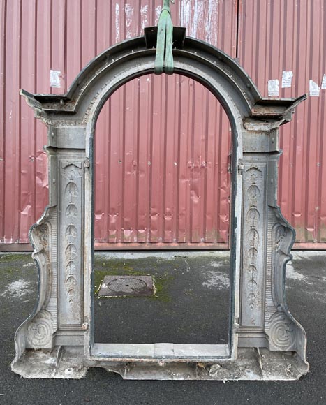 Cast Iron Window Frame, Napoleon III Style, 19th Century-7