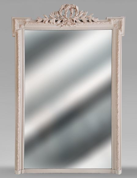 Louis XVI style trumeau surmounted by a double laurel wreath-0