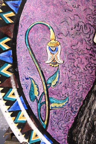 BALLEROY & Co. (porcelain), Joseph Albert PONSIN (painter), Pair of Decorative Plates Adorned with Portraits of an Assyrian Man and Woman, 1876?-2