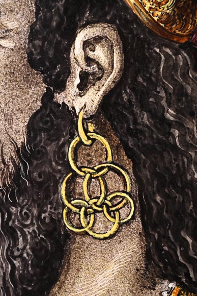 BALLEROY & Co. (porcelain), Joseph Albert PONSIN (painter), Pair of Decorative Plates Adorned with Portraits of an Assyrian Man and Woman, 1876?-4