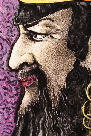 BALLEROY & Co. (porcelain), Joseph Albert PONSIN (painter), Pair of Decorative Plates Adorned with Portraits of an Assyrian Man and Woman, 1876?-5