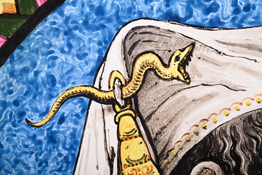 BALLEROY & Co. (porcelain), Joseph Albert PONSIN (painter), Pair of Decorative Plates Adorned with Portraits of an Assyrian Man and Woman, 1876?-14