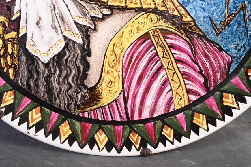 BALLEROY & Co. (porcelain), Joseph Albert PONSIN (painter), Pair of Decorative Plates Adorned with Portraits of an Assyrian Man and Woman, 1876?-15