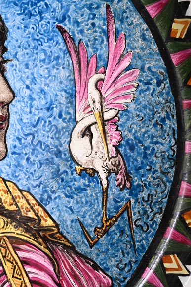 BALLEROY & Co. (porcelain), Joseph Albert PONSIN (painter), Pair of Decorative Plates Adorned with Portraits of an Assyrian Man and Woman, 1876?-16