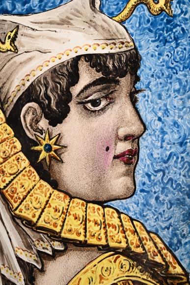 BALLEROY & Co. (porcelain), Joseph Albert PONSIN (painter), Pair of Decorative Plates Adorned with Portraits of an Assyrian Man and Woman, 1876?-17