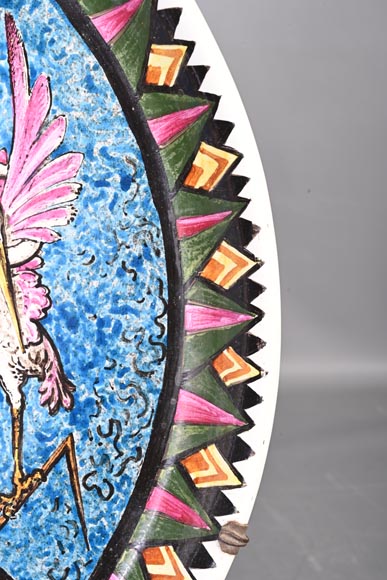 BALLEROY & Co. (porcelain), Joseph Albert PONSIN (painter), Pair of Decorative Plates Adorned with Portraits of an Assyrian Man and Woman, 1876?-18