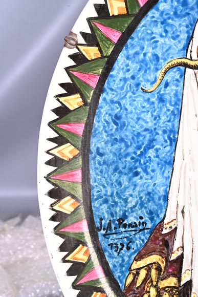 BALLEROY & Co. (porcelain), Joseph Albert PONSIN (painter), Pair of Decorative Plates Adorned with Portraits of an Assyrian Man and Woman, 1876?-19