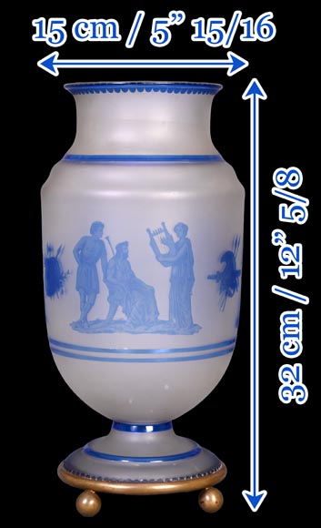 Jacques Louis KESSLER, Pair of Vases Engraved with Greek Revival Decor Using the “Kessler” Process, mid-19th century-9