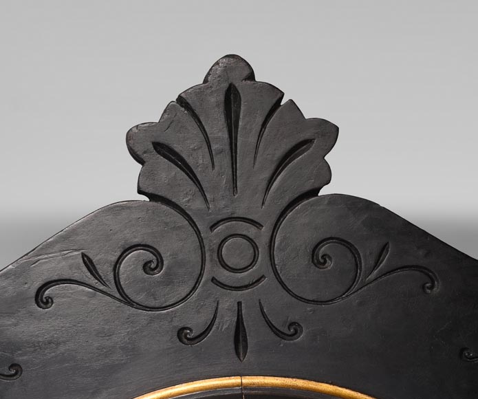 B&Cie (porcelain), Charles POYARD (stamper), Félix FLICK (painter), Ornamental Dish With Portrait of a Berber Woman in its Wooden Frame, 1878-5