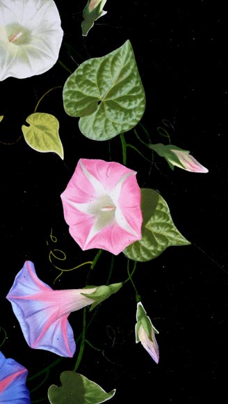 Julien-Nicolas RIVART, Napoleon III Style Gueridon by Julien-Nicolas RIVART – Floral Marquetry on Marble Top-2