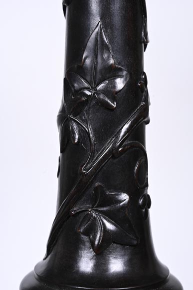 Julien-Nicolas RIVART, Napoleon III Style Gueridon by Julien-Nicolas RIVART – Floral Marquetry on Marble Top-7