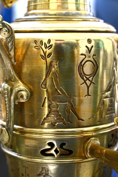 Gilded Bronze Égyptomania Chandelier-5