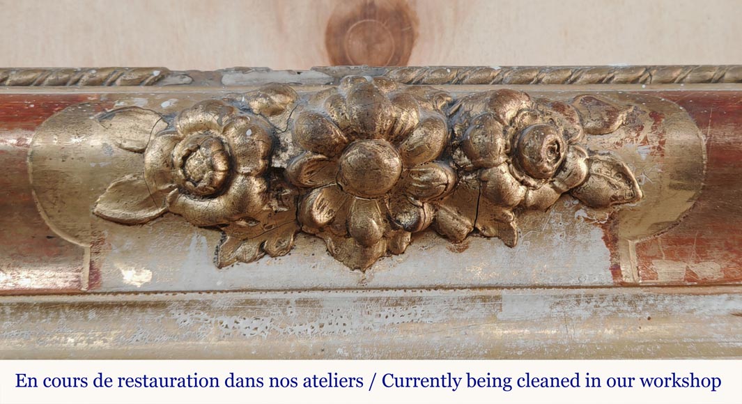 Louis Philippe period trumeau with floral and plant decoration-1