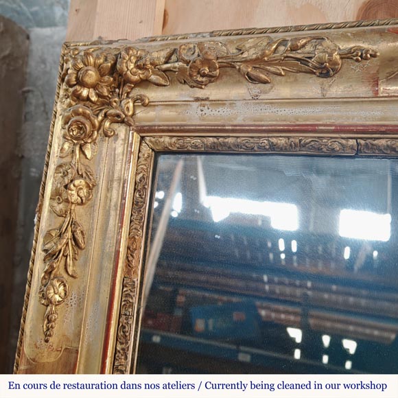 Louis Philippe period trumeau with floral and plant decoration-2