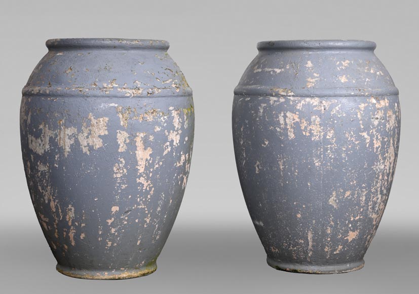 Willy Guhl, Pair of Fibre Cement Urn-Shaped Planters, 1950s-1960s-0