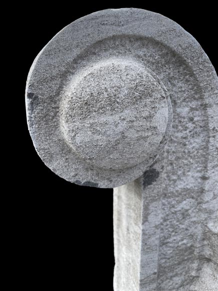 Large carved Soignies stone garden vase, Louis XVI style Large carved Soignies stone garden vase, Louis XVI style-8