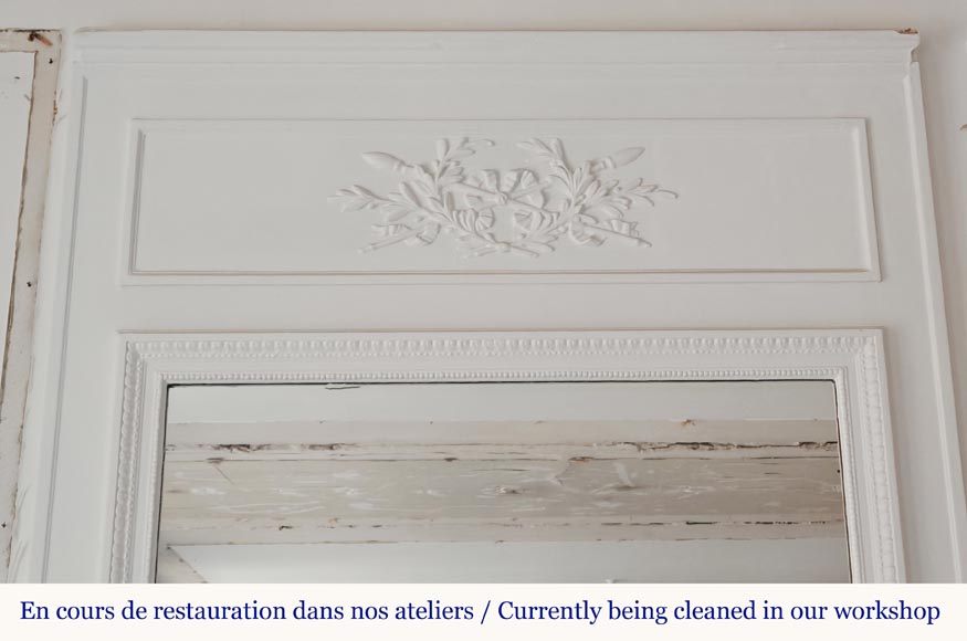 Louis XVI style trumeau decorated with a laurel wreath-1