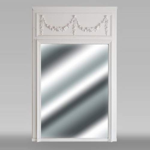 Louis XVI style trumeau decorated with a garland of flowers