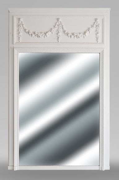 Louis XVI style trumeau decorated with a garland of flowers-0