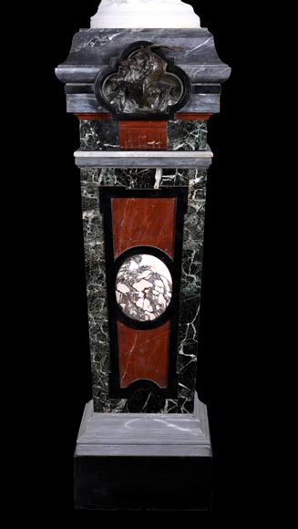 Unique Ensemble : Statue of Marguerite on her Ornate Pedestal 