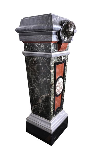 Unique Ensemble : Statue of Marguerite on her Ornate Pedestal 