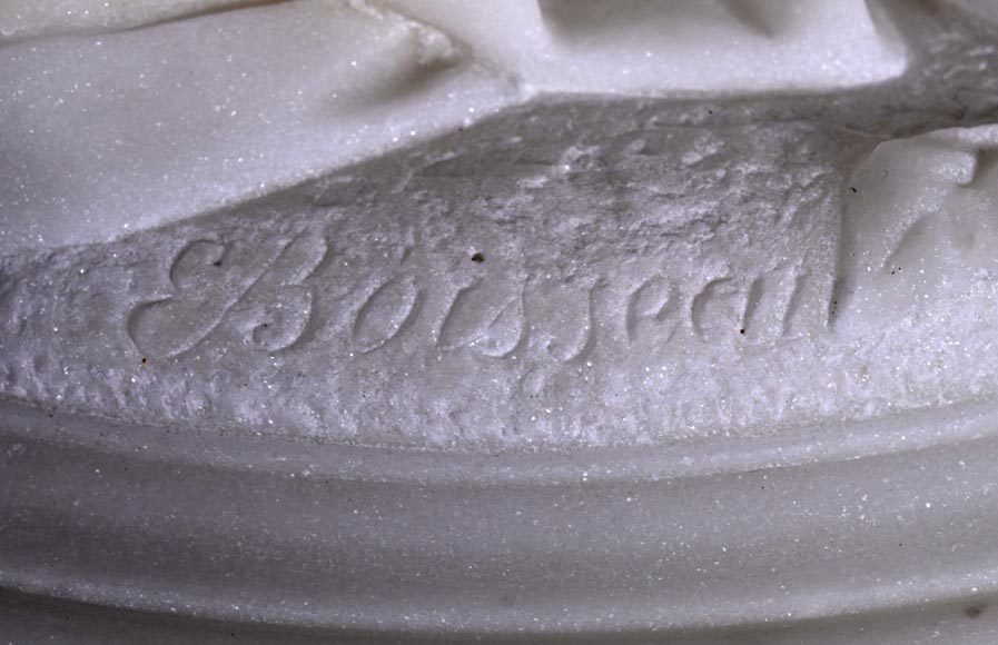 Unique Ensemble : Statue of Marguerite on her Ornate Pedestal 