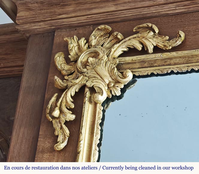 Modern Napoleon III style trumeau with gilded palmet-2