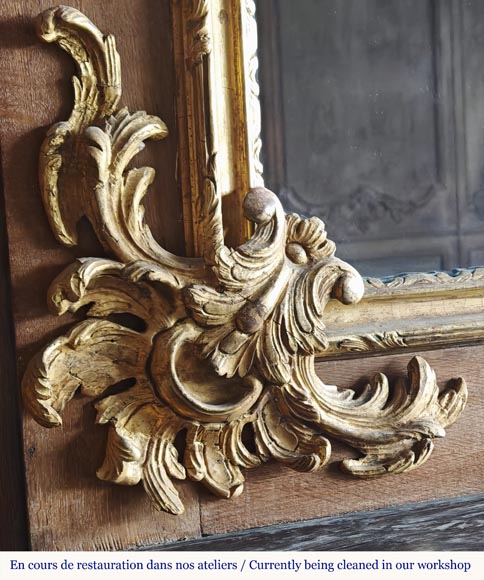 Modern Napoleon III style trumeau with gilded palmet-4