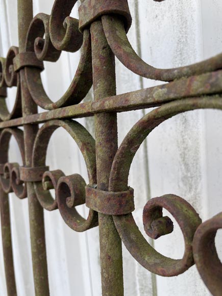 Three Opening Wrought Iron Gates with Frames – Circa 1850-8