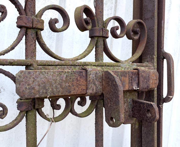 Three Opening Wrought Iron Gates with Frames – Circa 1850-10