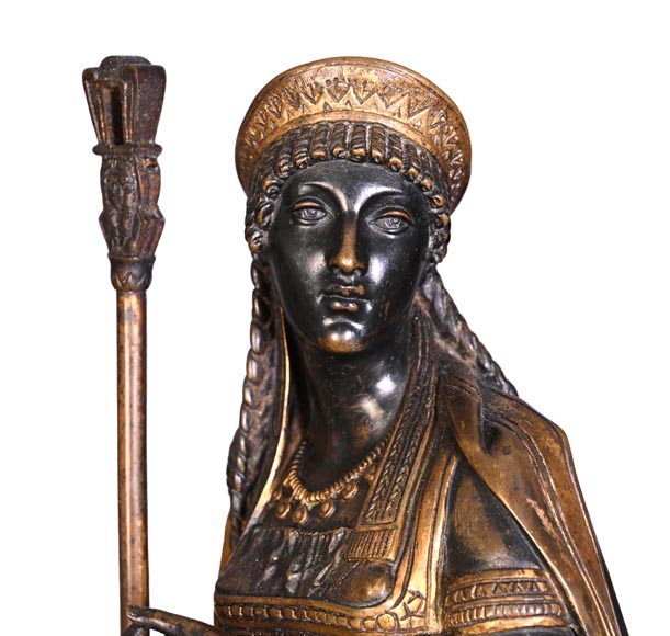 Emile Hébert and Georges Servant, Egyptian Revival Clock, 19th Century-5