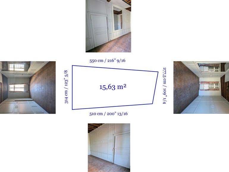 Antique Oak and Pine Wood Paneling – Composed of Two Rooms-18