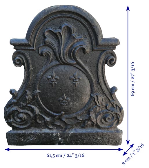 Small Louis XV period plaque with fleurs-de-lis and palmettes-7