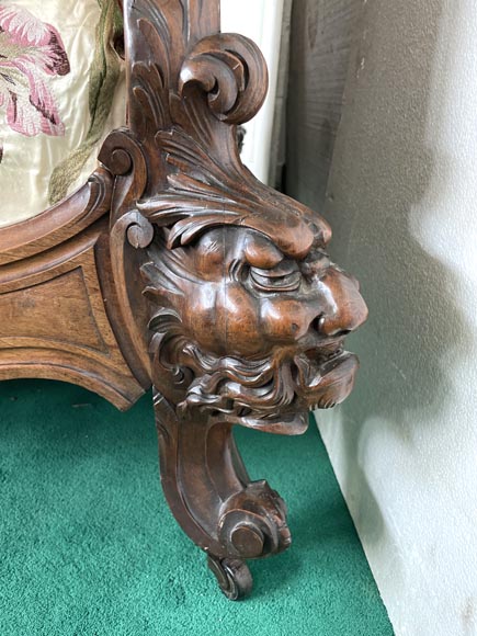 Louis XV style walnut bedroom-6