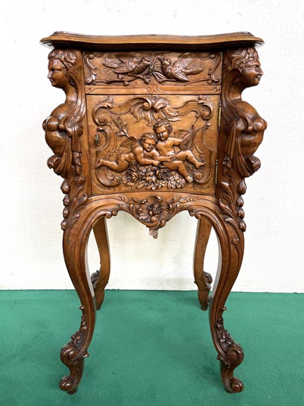 Louis XV style walnut bedroom-10