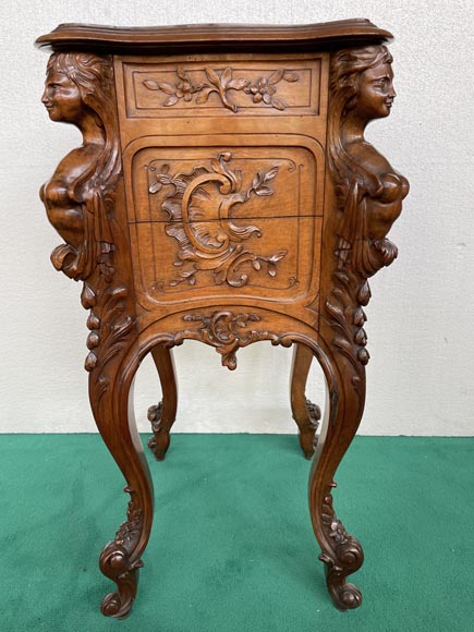 Louis XV style walnut bedroom-12