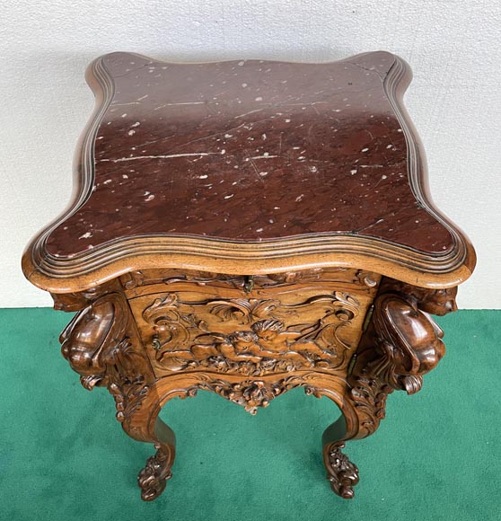 Louis XV style walnut bedroom-14