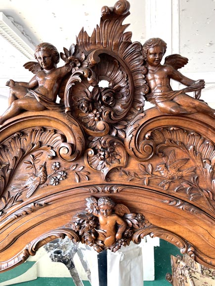 Louis XV style walnut bedroom-19