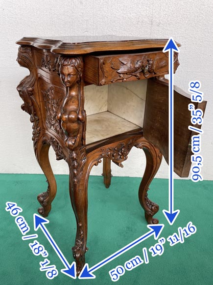 Louis XV style walnut bedroom-27