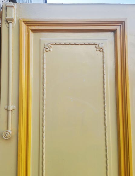 Pair of Louis XVI style double doors in carved wood-1