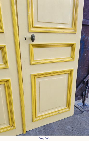 Pair of Louis XVI style double doors in carved wood-11