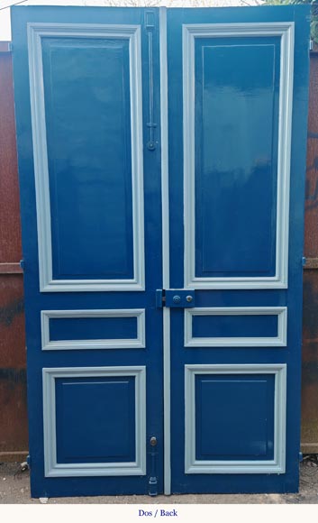 Pair of Louis XVI style double doors in carved wood-12