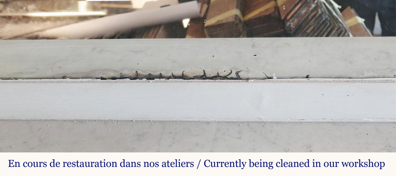 Louis XVI style trumeau with musical instruments-5