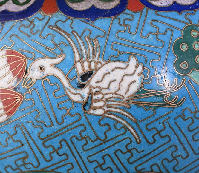 Cloisonné and Bronze Vase, Signed BARBEDIENNE, in the Style of Édouard LIÈVRE-7