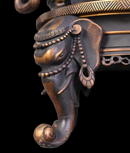 Cloisonné and Bronze Vase, Signed BARBEDIENNE, in the Style of Édouard LIÈVRE-11